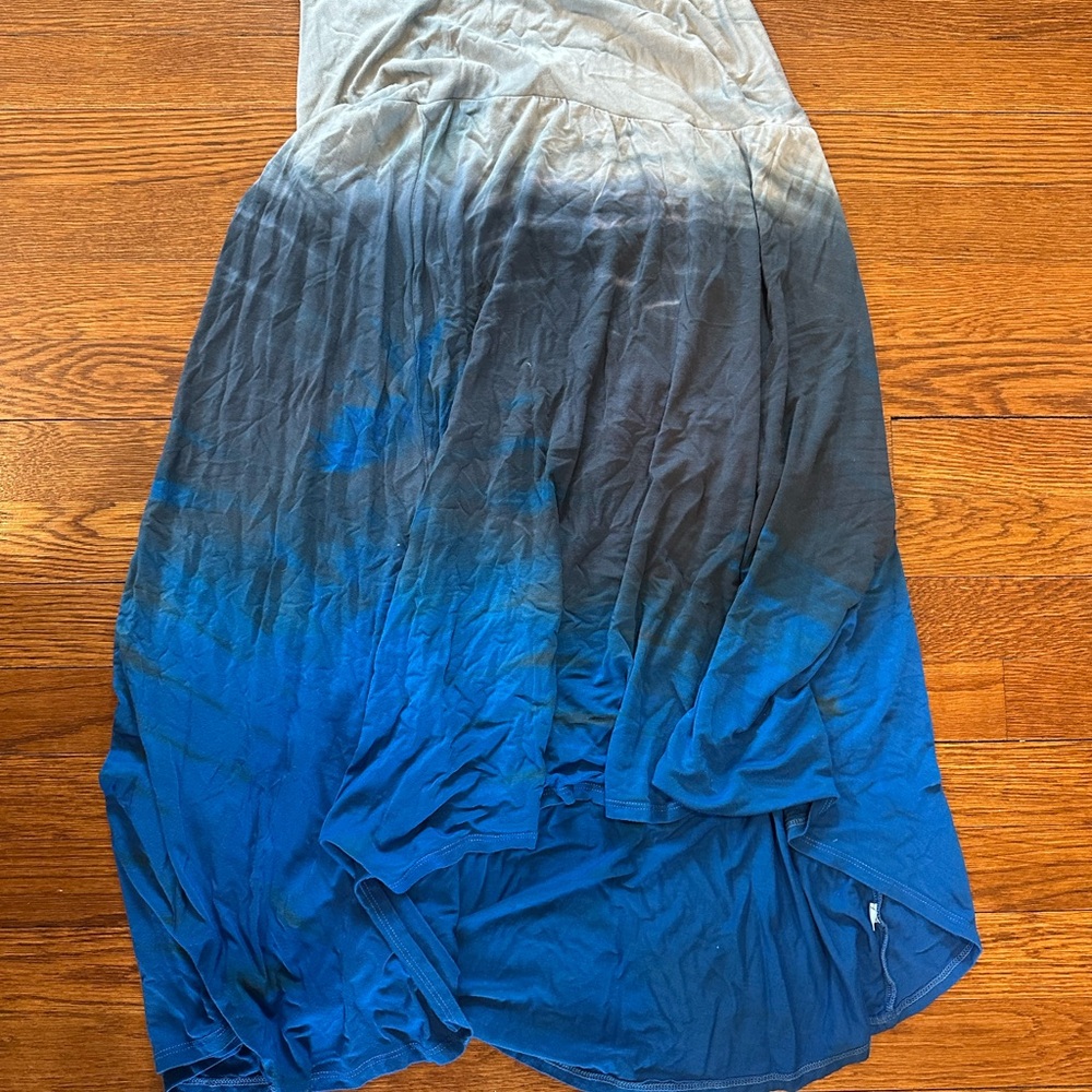 Tiedye / Gradient Blue and Gray Women's Skirt by Pink Lotus